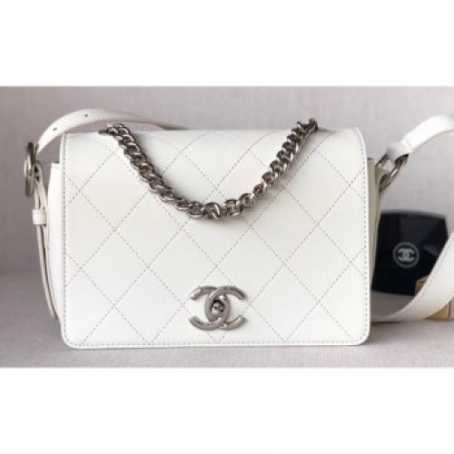 Chanel Quilted Flap Bag with Adjustable Strap AS0574 White 2019 AQ01070 Chanel Quilted Flap Bag with Adjustable Strap AS0574 White 2019 AQ01070