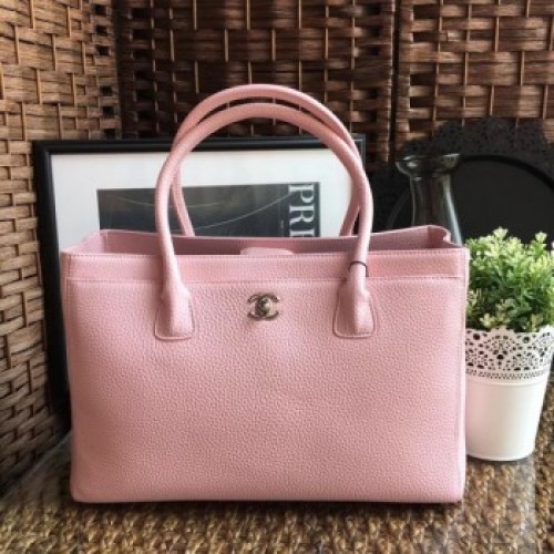 chanel cerf tote bag in caviar leather pink with silver hardware AQ03128 chanel cerf tote bag in caviar leather pink with silver hardware AQ03128
