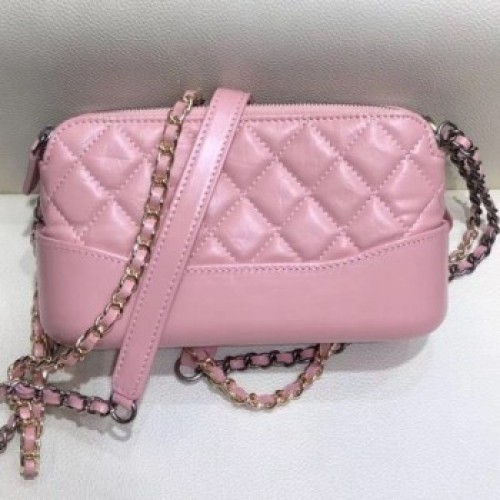 Chanel Quilted Vintage Leather Gabrielle Clutch with Chain A94505 Light Pink 2019 Collection AQ01072 Chanel Quilted Vintage Leather Gabrielle Clutch with Chain A94505 Light Pink 2019 Collection AQ01072
