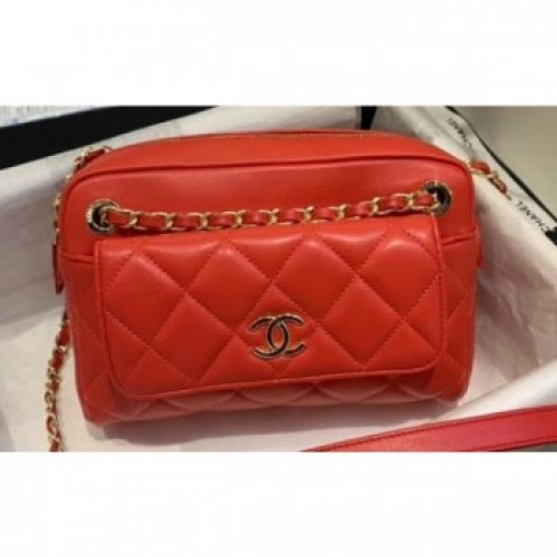 Chanel Small Camera Case Bag AS1367 Lambskin Red 2020 AQ00520 Chanel Small Camera Case Bag AS1367 Lambskin Red 2020 AQ00520