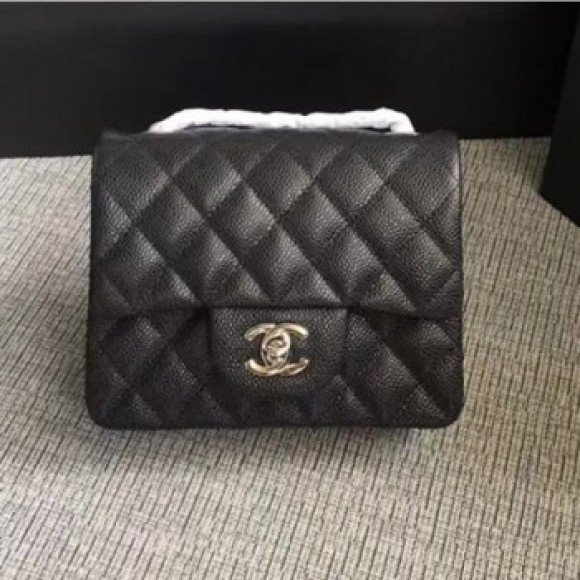Chanel Classic Flap Mini Bag A1115 in Caviar Leather Black with Silver Hardware AQ04113 Chanel Classic Flap Mini Bag A1115 in Caviar Leather Black with Silver Hardware AQ04113