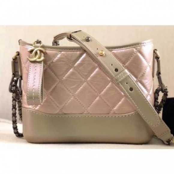 Chanel Iridescent Rainbow Gabrielle Small Hobo Bag A91810 Pink Gold AQ03004 Chanel Iridescent Rainbow Gabrielle Small Hobo Bag A91810 Pink Gold AQ03004