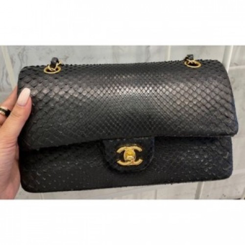 Chanel Python Classic Flap Medium Bag A1112 49 AQ03268 Chanel Python Classic Flap Medium Bag A1112 49 AQ03268