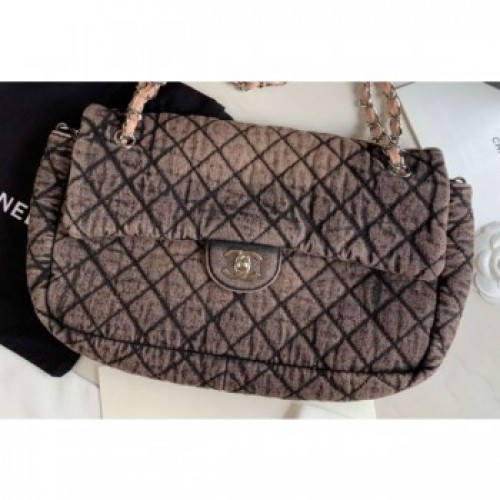 Chanel Denim Large Classic Flap Bag Nude 2020 AQ02890 Chanel Denim Large Classic Flap Bag Nude 2020 AQ02890