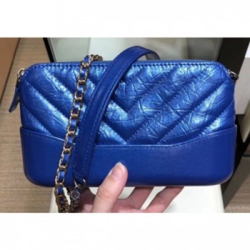 Chanel Glittered Aged Calfskin Gabrielle Clutch With Chain Bag A94505 Chevron Blue 2019 AQ03766 Chanel Glittered Aged Calfskin Gabrielle Clutch With Chain Bag A94505 Chevron Blue 2019 AQ03766