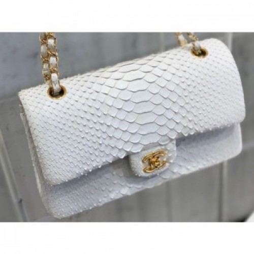 Chanel Python Classic Flap Medium Bag A1112 11 AQ04136