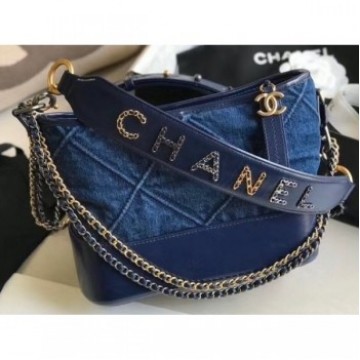 Chanel Logo Handle Gabrielle Medium Hobo Bag AS1582 Denim 2020 AQ01238 Chanel Logo Handle Gabrielle Medium Hobo Bag AS1582 Denim 2020 AQ01238
