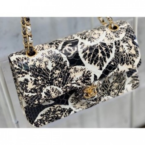 Chanel Python Classic Flap Medium Bag A1112 14 AQ03837 Chanel Python Classic Flap Medium Bag A1112 14 AQ03837