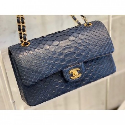 Chanel Python Classic Flap Medium Bag A1112 37 AQ04050