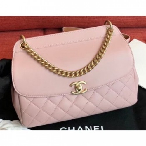 Chanel Lambskin/Calfskin Waist Bag AS0419 Pink 2019 AQ01430