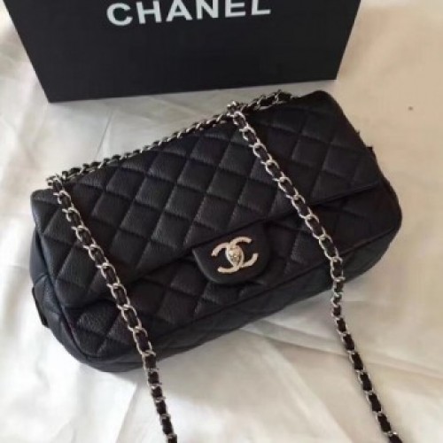 Chanel Grained Deerskin Zipped Flap Bag Black 2019 Collection AQ03235 Chanel Grained Deerskin Zipped Flap Bag Black 2019 Collection AQ03235