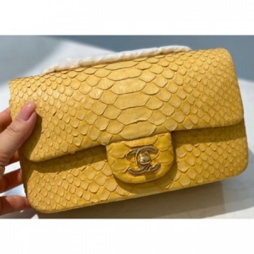 Chanel Python Classic Flap Small Bag A1116 11 AQ03182 Chanel Python Classic Flap Small Bag A1116 11 AQ03182