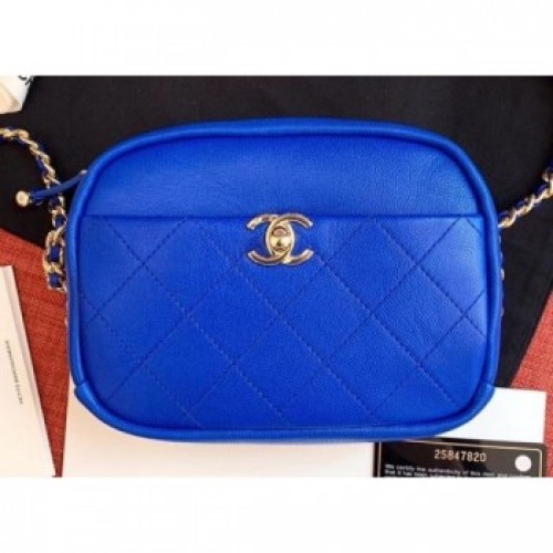 Chanel Casual Trip Small Camera Case Bag AS0137 Blue 2019 AQ02350