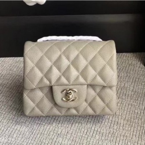 Chanel Classic Flap Mini Bag A1115 in Caviar Leather Grey with Silver Hardware AQ03808 Chanel Classic Flap Mini Bag A1115 in Caviar Leather Grey with Silver Hardware AQ03808