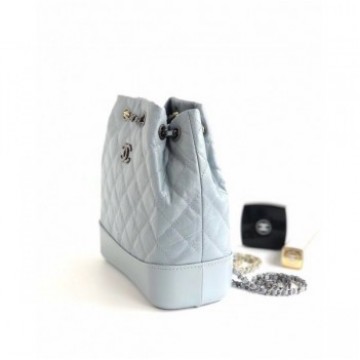 Chanel Aged Calfskin Gabrielle Small Backpack Bag A94485 Sky Blue AQ04237 Chanel Aged Calfskin Gabrielle Small Backpack Bag A94485 Sky Blue AQ04237