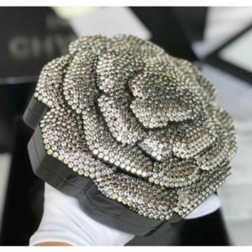 Chanel Resin/Strass Camellia Evening Bag A69841 Silver/Grey 2019 AQ01748 Chanel Resin/Strass Camellia Evening Bag A69841 Silver/Grey 2019 AQ01748