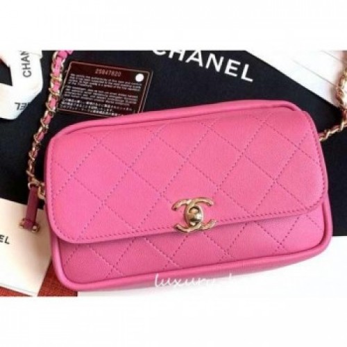 Chanel Casual Trip Waist Bag AS0142 Dark Pink 2019 AQ03475