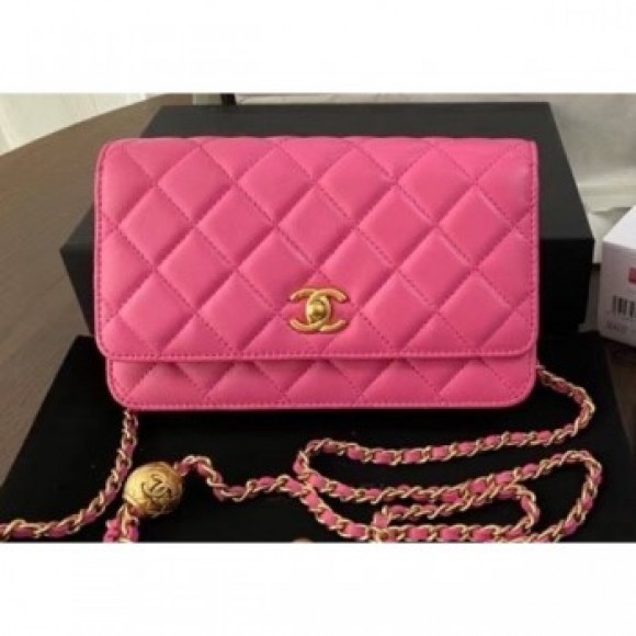 Chanel Pearl Wallet on Chain WOC Bag AP1450 Fuchsia 2020 AQ03895 Chanel Pearl Wallet on Chain WOC Bag AP1450 Fuchsia 2020 AQ03895