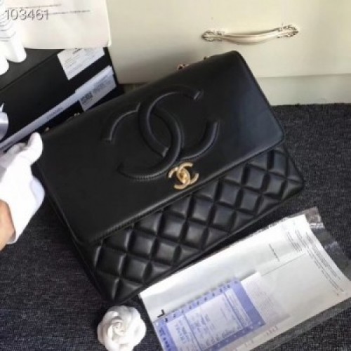 Chanel Grained Calfskin & Gold-Tone Metal A91869 Black AQ02401 Chanel Grained Calfskin & Gold-Tone Metal A91869 Black AQ02401