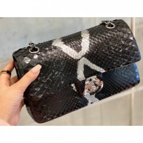 Chanel Python Classic Flap Medium Bag A1112 42 AQ02130