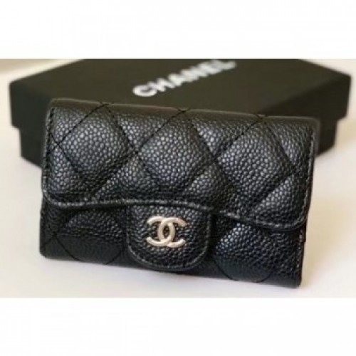 Chanel Key Holder Wallet 31511 Grained Calfskin Black AQ02892 Chanel Key Holder Wallet 31511 Grained Calfskin Black AQ02892