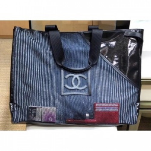 Chanel Mesh and PVC Shopping Tote Large Bag Black 2019 AQ02746 Chanel Mesh and PVC Shopping Tote Large Bag Black 2019 AQ02746