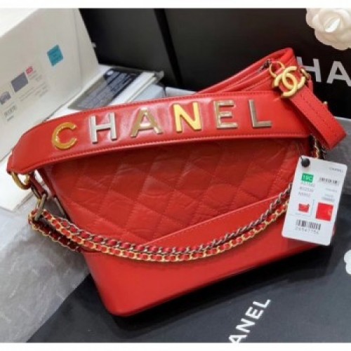 Chanel Medium CHANEL'S GABRIELLE Hobo Bag in Aged Calfskin AS1582 Red 2020(Quality) Collection AQ02421