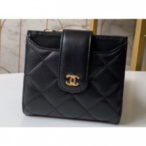 Chanel Small Wallet with Card Holder A31567 Lambskin Black AQ01920 Chanel Small Wallet with Card Holder A31567 Lambskin Black AQ01920