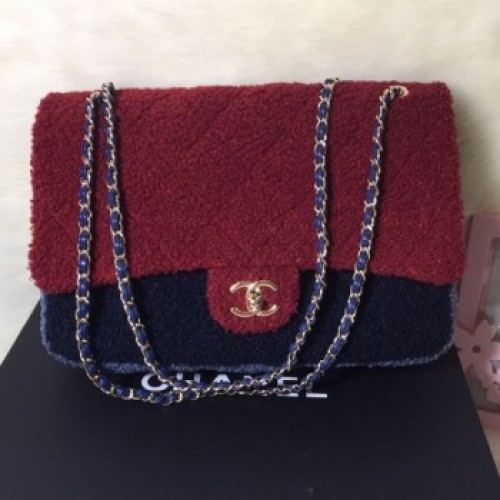 Chanel Shearling Sheepskin Medium Flap Bag A57737 Burgundy 2019 Collection AQ04283 Chanel Shearling Sheepskin Medium Flap Bag A57737 Burgundy 2019 Collection AQ04283