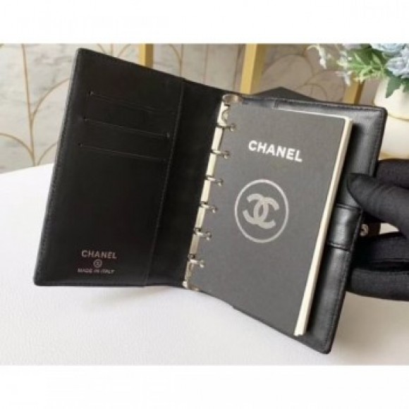 Chanel Quilting Small Notebook Cover A012 Lambskin Black AQ04064 Chanel Quilting Small Notebook Cover A012 Lambskin Black AQ04064
