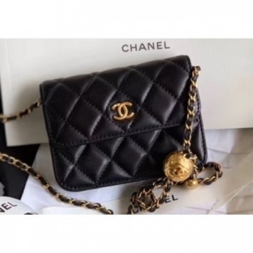 Chanel Lambskin Waist Bag AP1465 Black 2020 AQ02757