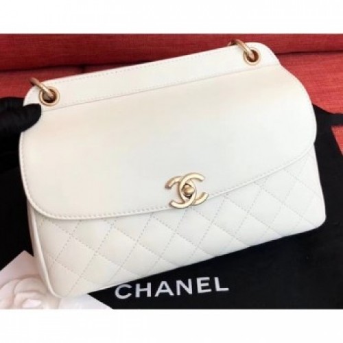 Chanel Lambskin/Calfskin Waist Bag AS0419 White 2019 AQ03983