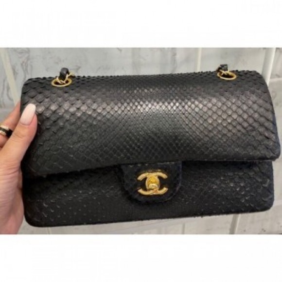 Chanel Python Classic Flap Medium Bag A1112 43 AQ04028 Chanel Python Classic Flap Medium Bag A1112 43 AQ04028