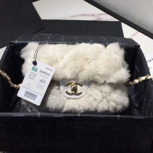 Chanel Shearling Lambskin Small Flap Bag AS1199 White 2019 Collection AQ03700 Chanel Shearling Lambskin Small Flap Bag AS1199 White 2019 Collection AQ03700