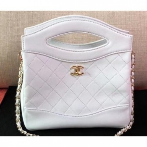 Chanel Mini Chanel 31 Shopping Clutch Bag White 2019 AQ02944 Chanel Mini Chanel 31 Shopping Clutch Bag White 2019 AQ02944