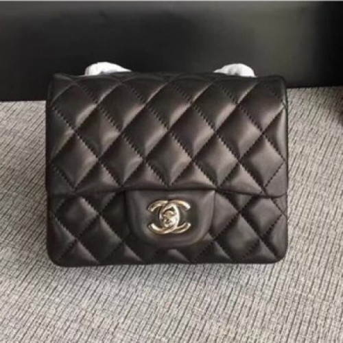 Chanel Classic Flap Mini Bag A1115 in Lambskin Leather Black with Silver Hardware AQ01848