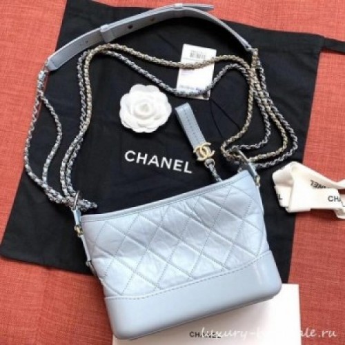 Chanel gabrielle small hobo bag A91810 light blue AQ04278