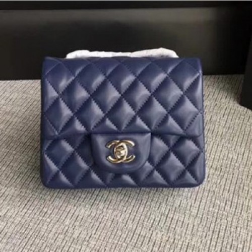 Chanel Classic Flap Mini Bag A1115 in Lambskin Leather Sapphire with Silver Hardware AQ01843 Chanel Classic Flap Mini Bag A1115 in Lambskin Leather Sapphire with Silver Hardware AQ01843