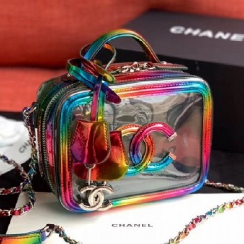 Chanel Iridescent PVC Small Vanity Case A93342 Multicolor 2019 Collection AQ02724 Chanel Iridescent PVC Small Vanity Case A93342 Multicolor 2019 Collection AQ02724