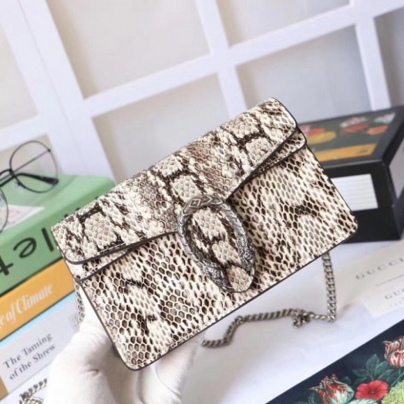 Natural Dionysus Super Mini Snakeskin Bag