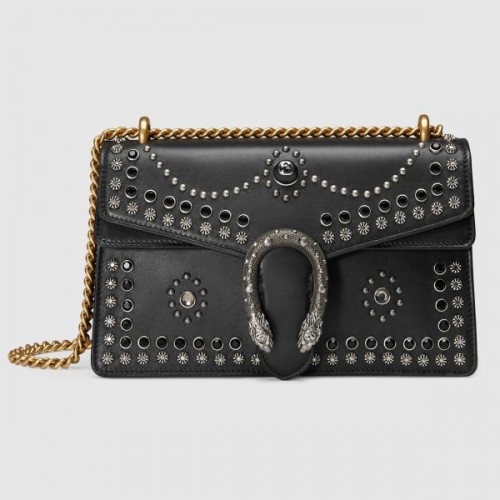 Black Dionysus Small Studded Shoulder Bag Black Dionysus Small Studded Shoulder Bag