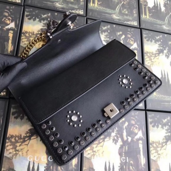 Black Dionysus Small Studded Shoulder Bag