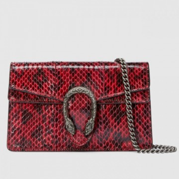 Red Dionysus Super Mini Snakeskin Bag Red Dionysus Super Mini Snakeskin Bag