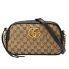 GG Marmont small shoulder bag Beige ebony