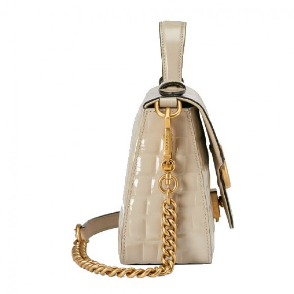 GG Marmont mini crocodile top handle bag