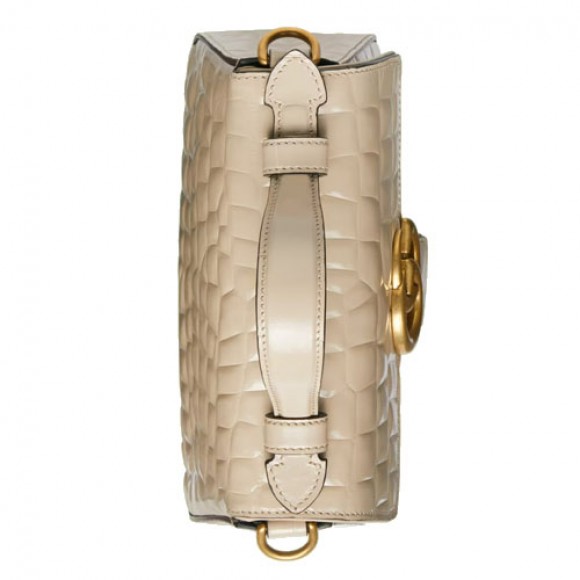 GG Marmont mini crocodile top handle bag