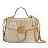 GG Marmont mini crocodile top handle bag