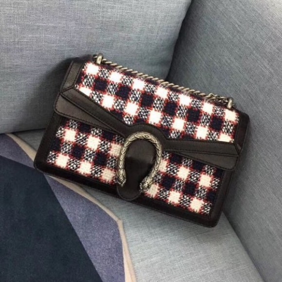 Small Shoulder Bag In Check Tweed