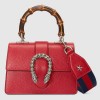 Red Dionysus Mini Bamboo Top Handle Bag