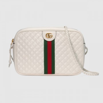 White Quilted Leather Small Shoulder Bag White Quilted Leather Small Shoulder Bag
